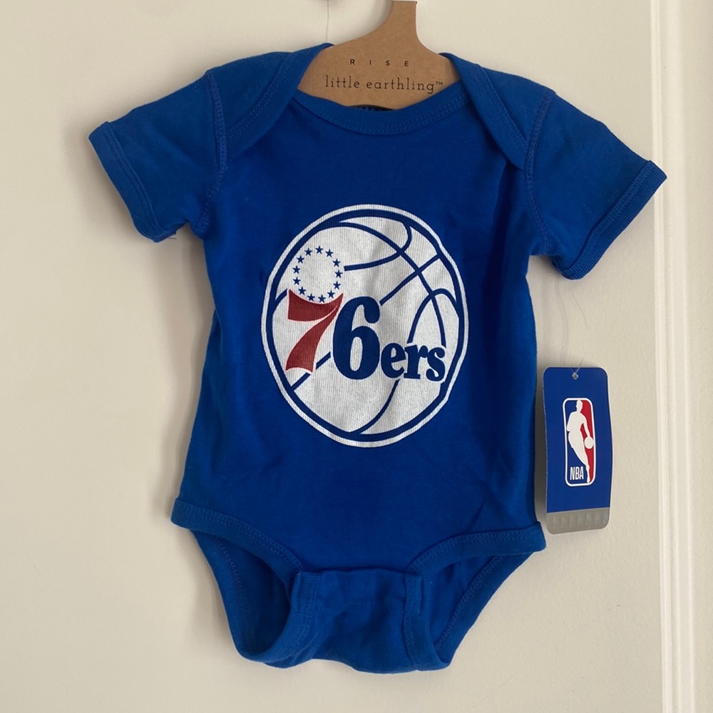 Outer Stuff 76ers 0-3 months 100% Cotton NBA Apparel NWT